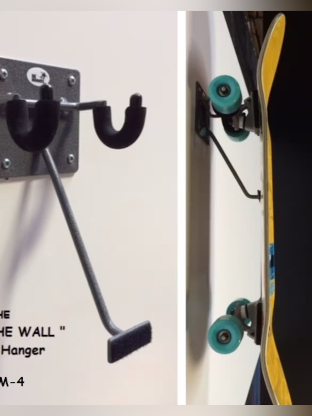 BRAND NEW Designer Skateboard Wall Mount/Hanger - Black metal